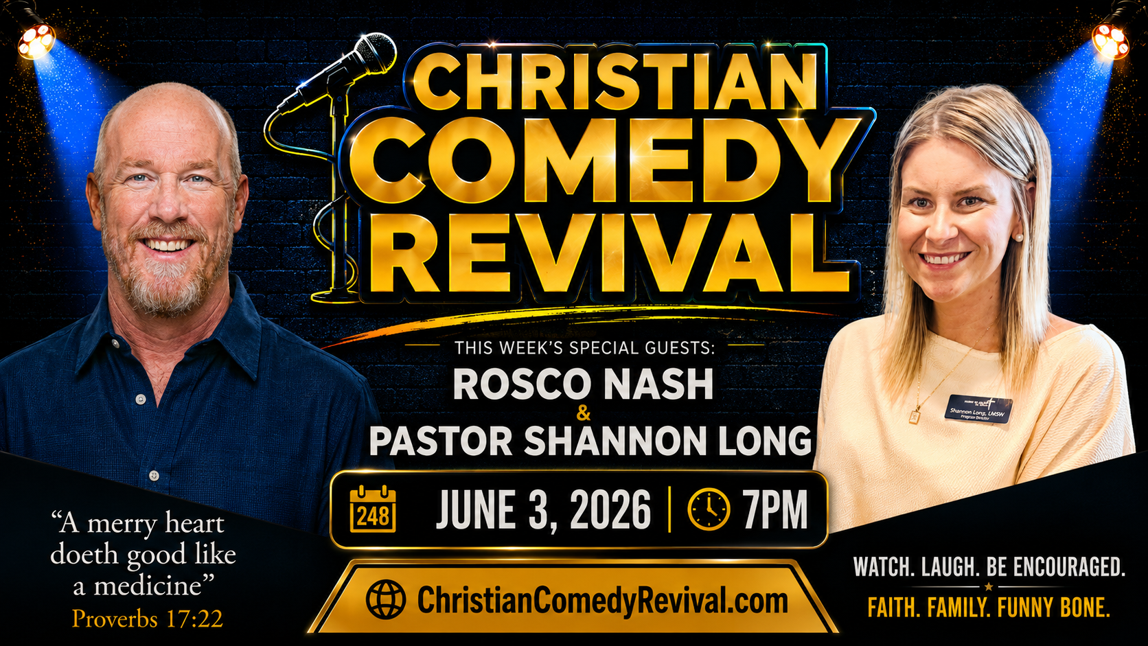 Featuring Rosco Nash & Pastor Shannon Long nameplate